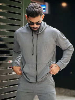 Peanut Check Grey Melange Tracksuit Co-Ord