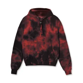 0500. Lightweight Hoodie - Red Tie Dye