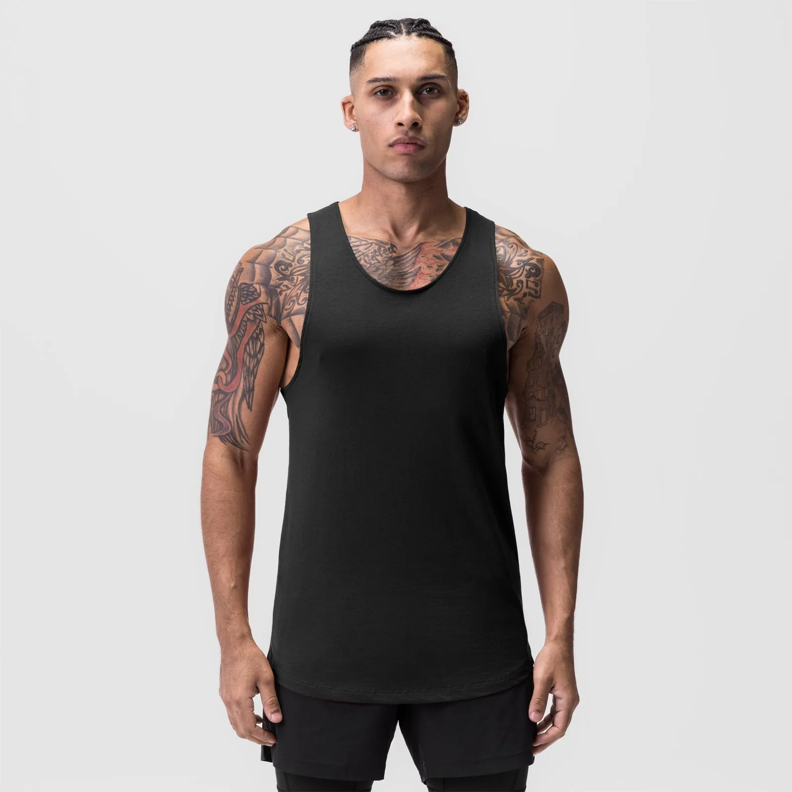 0808. Supima® Vented Tank - Dusk Black