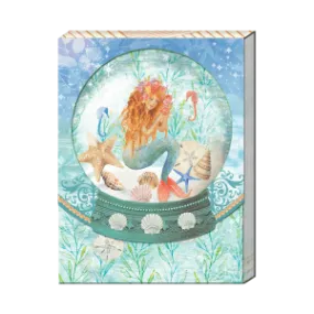 3 x 4 Note Pad  Coastal Mermaid Globe  46038