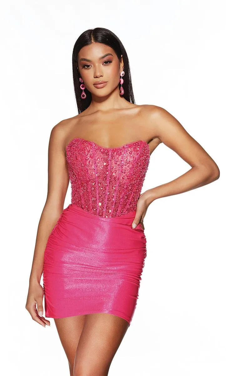 Alyce Paris Beaded Corset Homecoming Dress 4916