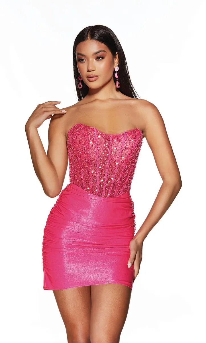 Alyce Paris Beaded Corset Homecoming Dress 4916