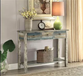 Antiqued Console Table