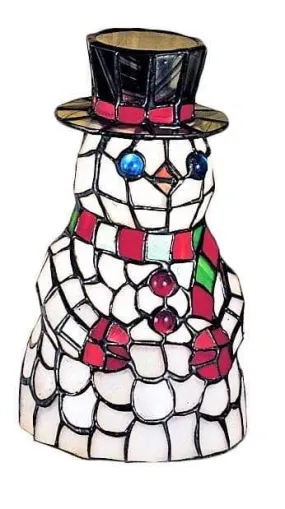 Art Glass Snowman Accent Lamp