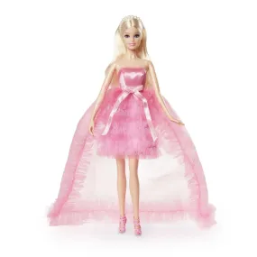 Barbie Doll, Birthday Wishes, Giftable, Blonde In Pink Dress by Mattel