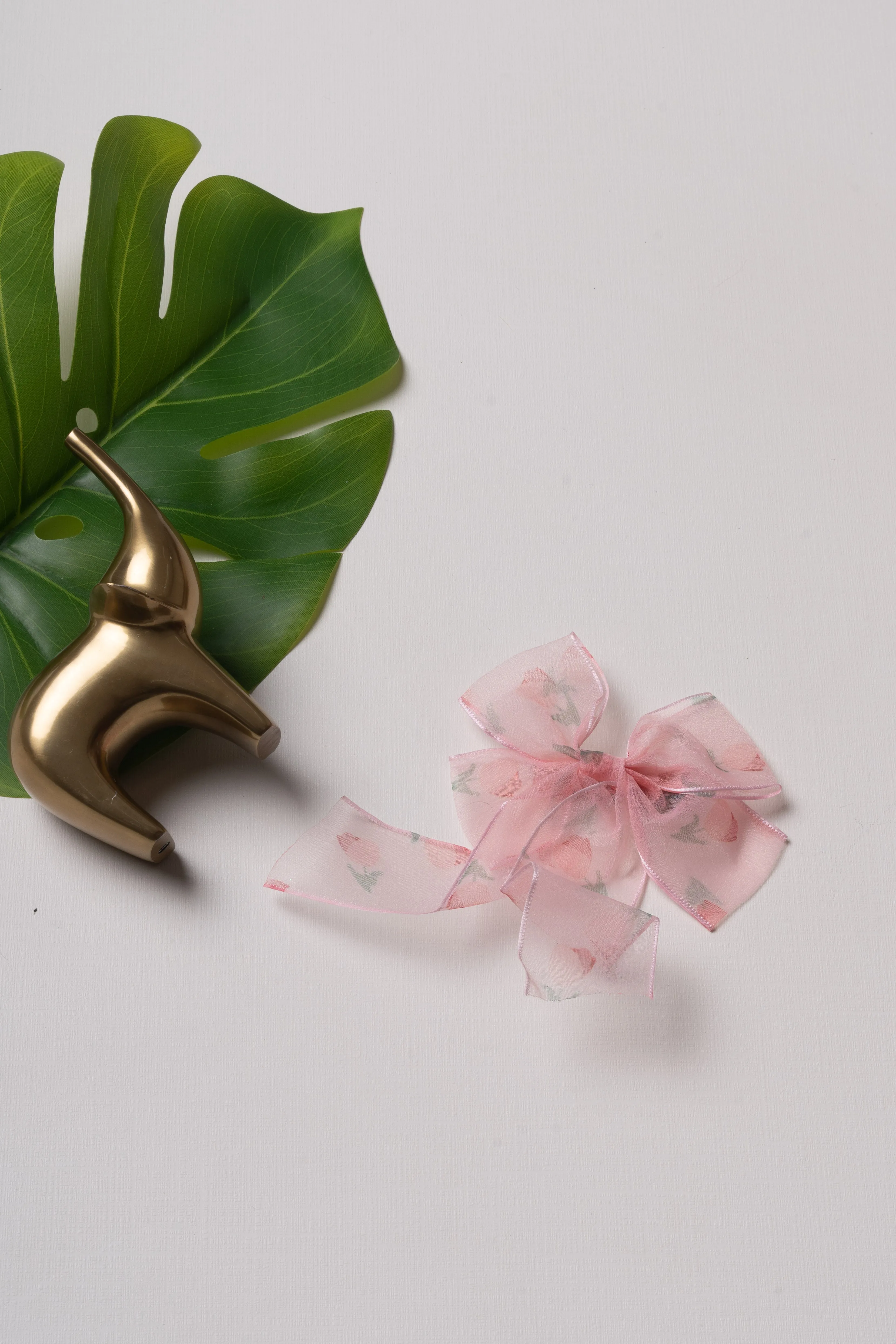 Blush Garden Ribbon Hair Clip – Charm and Elegance for Every Occasion