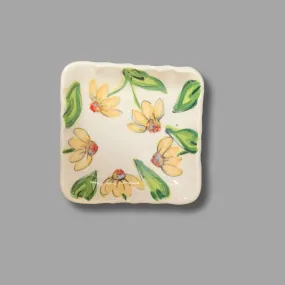 Cone Flower Mini Square Tray