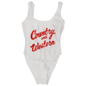 Country & Western White Bodysuit