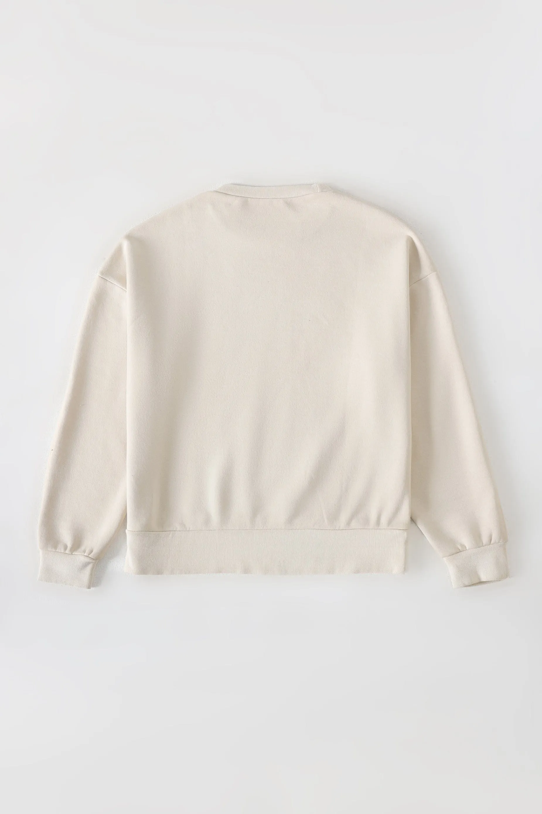 CREME GARMENT DYED LOGO SWEATSHIRT