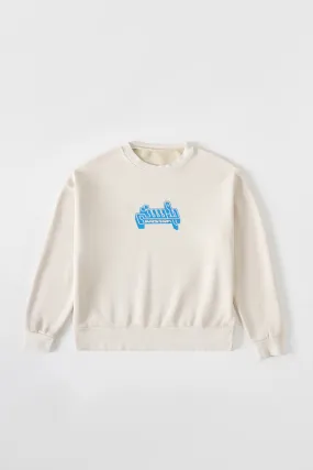 CREME GARMENT DYED LOGO SWEATSHIRT