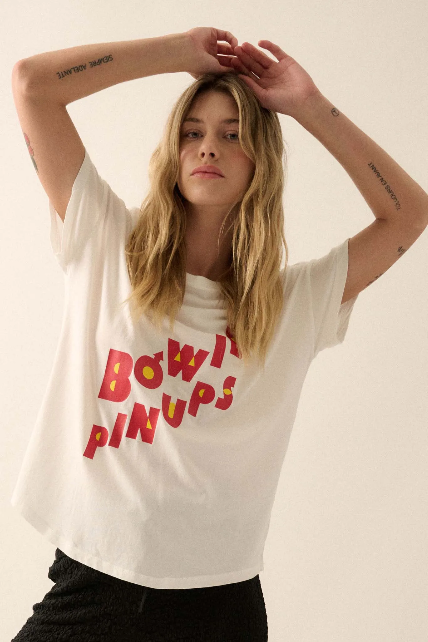 David Bowie Pinups Garment-Wash Graphic Tee