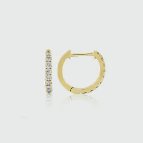 Dovehouse Gold Vermeil & Cubic Zirconia Hoop Earrings