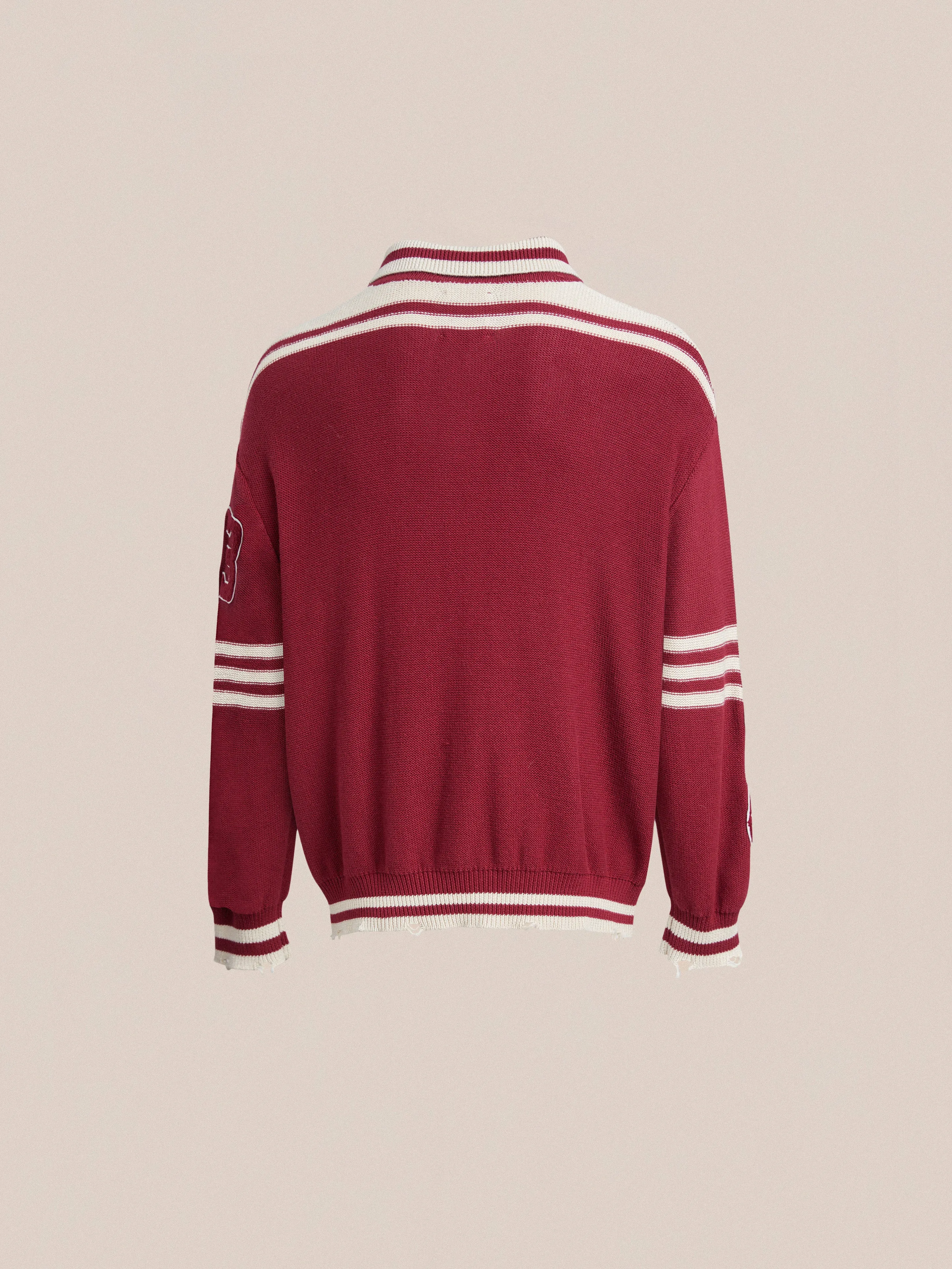 Fin Varsity Patch Collared Cardigan