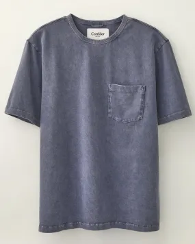 GARMENT DYED TEE - WASHED BLUE