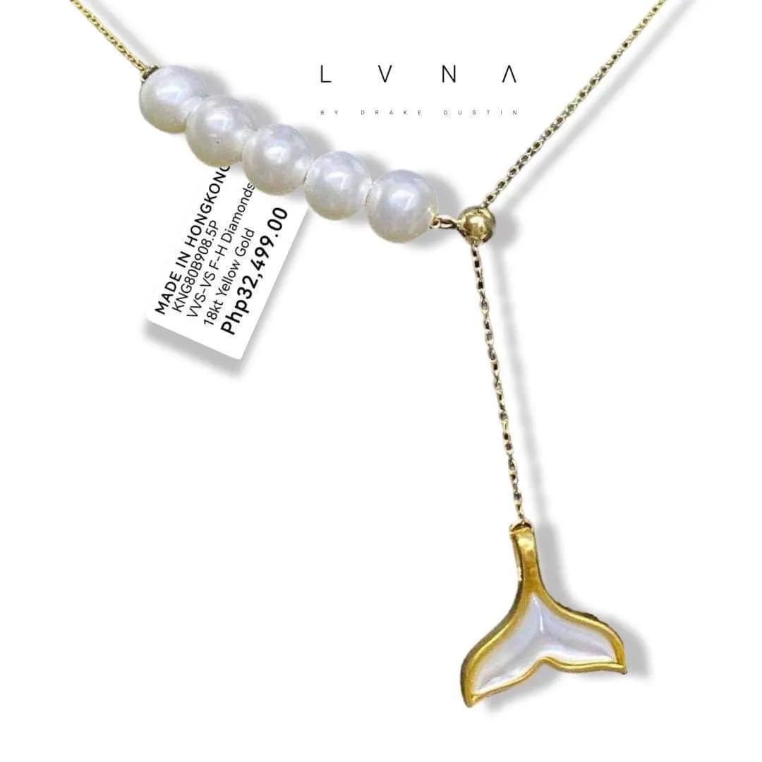 #GOLD2024| 18K Enamel Mermaid Pearl Necklace