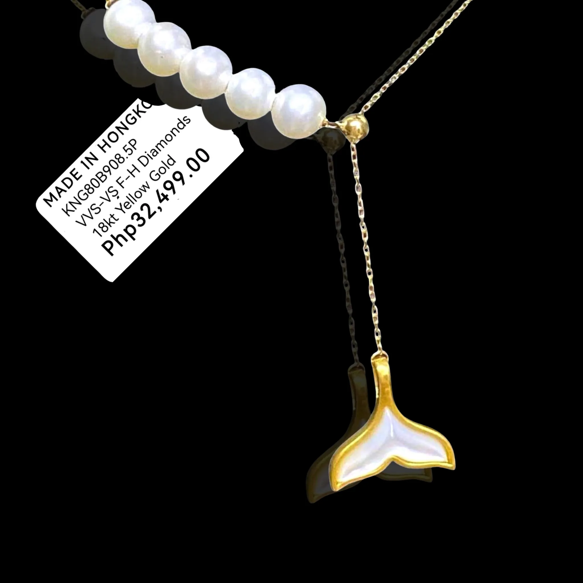 #GOLD2024| 18K Enamel Mermaid Pearl Necklace