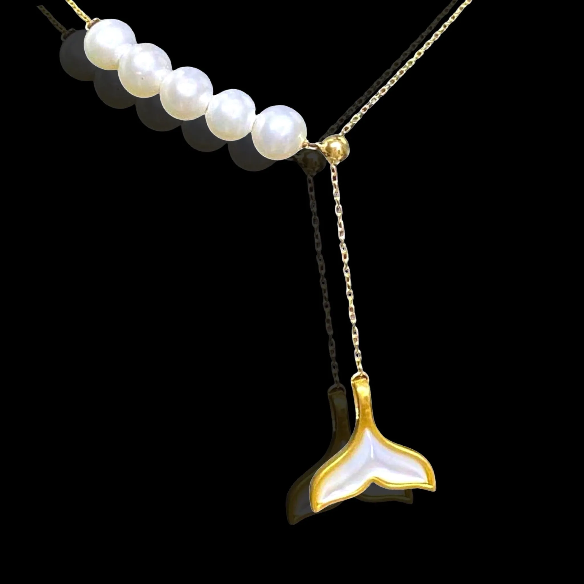 #GOLD2024| 18K Enamel Mermaid Pearl Necklace