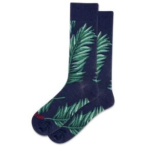 HOTSOX Men's Palm Leaf Crew Socks