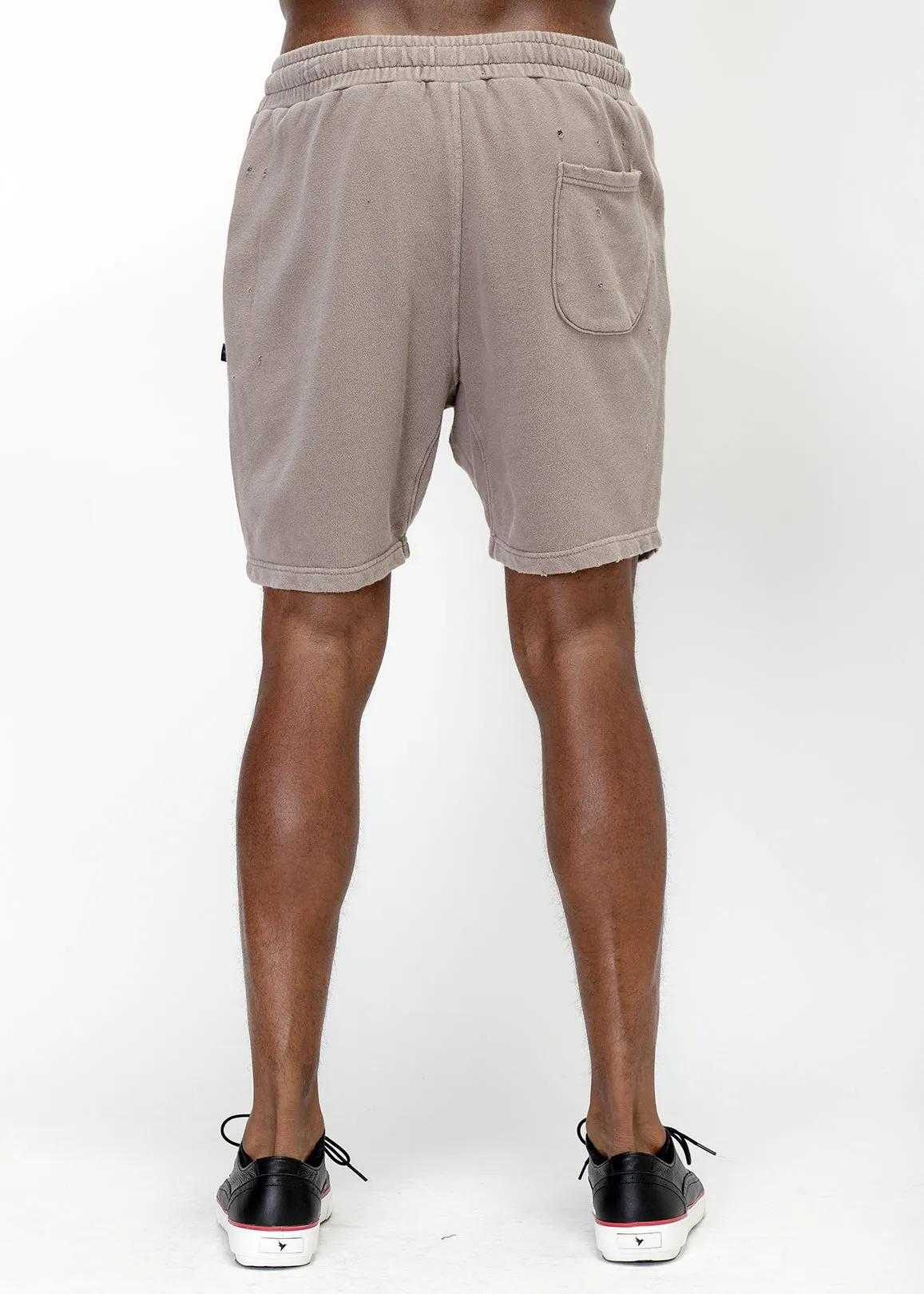 Konus Men's Garment Dyed French Terry Shorts in Mocha