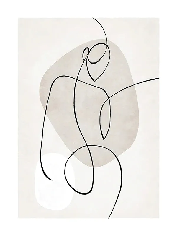 Modern Abstract Line Art Figure Art Gallery Wall Art Fine Art Canvas Prints Minimalist Lifestyle Pictures For Living Room Bedroom Art Decor