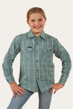 Newbury Kids Full Button Work Shirt - Sea Green