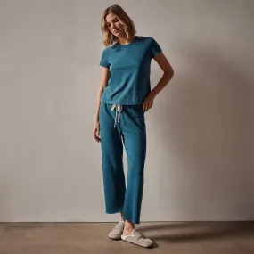 Vintage French Terry Cutoff Sweatpant - Teal Pigment